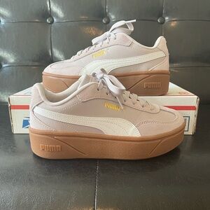 Puma Women's Sneakers in Cream and Tan